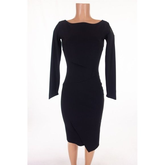 NWOT CHIARA BONI LA PETITE ROBE New 6 42 Aitana Body-Con Dress in Black - Picture 1 of 8